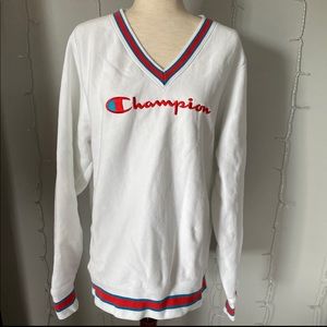 champion urban outfitters exclusive fleece v neck